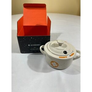 Le Creuset Star Wars BB-8 Mini Cocotte 8oz Stoneware Round Casserole Cream New